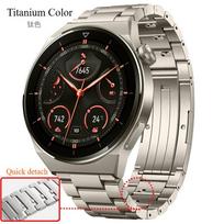 Titano metalinis laikrodžio dirželis skirtas HUAWEI Watch 3 Pro nauja 22 mm apyrankė skirta HUAWEI GT 3 46mm/GT3/GT 2 46mm/GT2 Pro apyrankei 22mm Quick detach gray