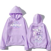KPop Demonų medžiotojų džemperiai Merch Kpop Vyriški Moteriški Džemperis Mada Universalus Gatvės drabužiai Didelio dydžio Y2K Puloveriai Tendencijos Anime Viršūnės XXXL white