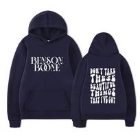 Benson Boone Hoody Vyrams Moterims Megztinis Spausdintas Unisex Gatvės Stilius Hip Hop Stilius Ruduo Žiema Madingi Viršutiniai Drabužiai M gray