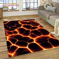 Ugnikalnio 3D Lavo Magmos Kilimas Svetainės Miegamojo Namų Dekoras, Neslystanti Grindų Kilimėlis Sofai Virtuvei Durų Kilimėlis Dovana 40x60cm( 15x23in )