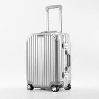 24 colių atsparus smūgiams aliuminio-magnio lagaminas su 20 colių rankiniu bagažu ir kombinuotu užraktu 20-inch white