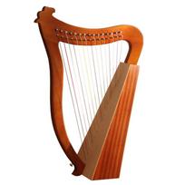 16 stygų medinė lyros arfa su faneruotos apdailos natūrali spalva