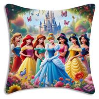 Pagalvės užvalkalai Animacinių filmų mielos Disnėjaus Elzos Arielės Princesės Sofos Dekoratyviniai Namų Dvipusis Spausdinimas Trumpas pliušas Mielas pagalvės užvalkalas 12x12Inch