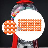 Loterijos kamuoliukai Bingo vakarėliui Dekoratyvūs Kompaktiški Lygūs Lengvi Dekoracija Apvalūs 45 to 50 Balls_Orange orange