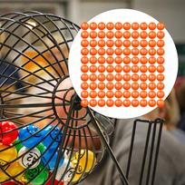 Loterijos kamuoliukai Bingo vakarėliui Dekoratyvūs Kompaktiški Lygūs Lengvi Dekoracija Apvalūs 95 to 100 Balls_Orange
