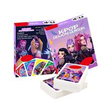 112 Uno kortų 8 Lomo kortos Stalo žaidimo kortų rinkinys Kpop Demonų Medžiotojai Pokerio kortos Baigiamoji kortų žaidimo dalis vakarėliui Stalo žaidimo rekvizitas Vakarėlis blue