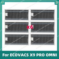 Tinka ECOVACS X9 PRO OMNI siurbliui Pakeičiamos dalys Pagrindinis šoninis šepetys HEPA filtras Ritininis šluostės audinys Dulkių maišelis Priedų dalys gray