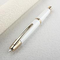 White gold clip Jinhao 10 Retractable Press Fountain Pen EF/F Nib with Ink Converter Writing Gift Pen EF 0.38MM white