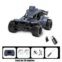 RC automobilis su kamera, LCD nuotolinio valdymo pulteliu, FPV realaus laiko perdavimu, didelio greičio 2,4 GHz nuotolinio valdymo automobilis, balso pokalbių žaislai vaikams ir suaugusiems gray