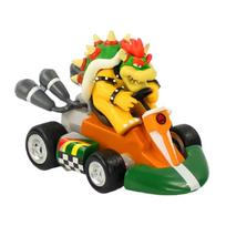 Super Mario Bros Kartingas Luigi Bowser Princesė Persikas Yoshi Toad Veiksmo Figūrėlės Žaislai Traukiamas Automobiliukas Anime Žaidimo Lėlė Dovana Vaikams yellow