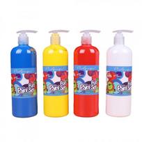 12 spalvų dideli plaunami dažai vaikams (16,9 oz, 500 ml), Akriliniai dažai dideliais kiekiais, netoksiški, rankdarbiams DIY, plakatams, pirštukų dažai balta