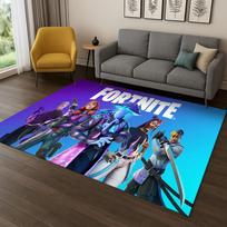 3D F-Fortnite žaidimo animacinis kilimas kilimėlis miegamojo svetainės sofos prie durų namų dekoravimui, vaikų žaidimų zonos kilimėlis neslystantis Kalėdų dovana 40x60cm blue