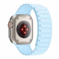 Silikoninė magnetinė apyrankė Apple Watch Strap Ultra 3 2 49mm 46mm 45mm 44mm 42mm 40 41mm Apyrankė IWatch Series 11 10 9 8 7 62028 42-44-45-49-S10-46mm šviesiai mėlyna spalva