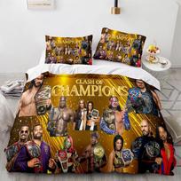 3D Spausdintas WWE Imtynių Žaidimo Patalynės Komplektas Berniukams Mergaitėms Dvigulė Karalienės Dydžio Antklodės Užvalkalas Pagalvės Užvalkalas Lovai Vaikams Suaugusiems Namų Tekstilė AU Single(140*210cm)3pcs