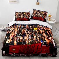 3D Spausdintas WWE Imtynių Žaidimo Patalynės Komplektas Berniukams Mergaitėms Dvigulė Karalienės Dydžio Antklodės Užvalkalas Pagalvės Užvalkalas Lovai Vaikams Suaugusiems Namų Tekstilė AU Single(140*210cm)3pcs