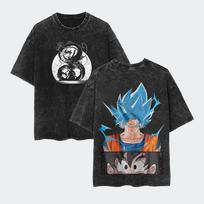 Anime Dragon Ball Cosplay skalbinių marškinėliai Bejīta Yonsei spaudinys medvilniniai trumpomis rankovėmis laisvi dideli kasdieniai sportiniai fitneso marškinėliai vyriški Harajuku drabužiai XL oranžinė