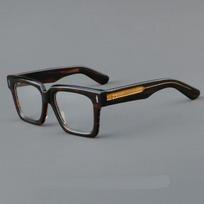 Aukščiausios kokybės vyriški retro kvadratiniai akinių rėmeliai, dizainerio acetato optiniai akiniai, skaitymo akiniai presbiopijai Optical lens 0 black