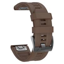 QuickFit 22mm 26mm silikoninis dirželis Garmin Fenix 8 E 7 7X 6 6X Pro/Epix Pro Gen 2 47mm 51mm 5XPlus Enduro 3 Tactix 7 laikrodžiui QuickFit 22mm ruda