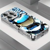 Prabangus gradientinis tekstūros electroplated dėklas su obuolio spaudiniu, skirtas iPhone 17 16 15 14 13 12 11 Pro Max Plus 16E 17 Air iPhone Air