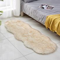 Plaušinis kilimėlis svetainei, miegamajam, sofai ar arkiniam langui - Imituota vilna, lengvas prabanga 60*160cm Round Ends