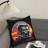 Klasikinis MManS Sunkvežimio Pagalvės Užvalkalas itin minkštas, odai draugiškas audinys, komfortas kaip debesyje, paslėptas užtrauktukas 30x30 cm black