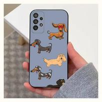 Takso šuo Dešrainis Šuo dėklas Samsung S22,S25,S24,S23,Ultra,FE,S20,S10,Plus,S21,S9,Lite,Minkštas silikonas Juodas SamsungS20ULTRA