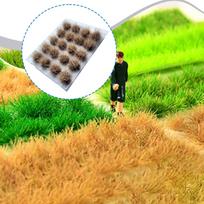 20 mini žolių kuokštų PASIDARYK pats modelinis geležinkelis Pasakų sodas Diorama Dekoracija Nailonas Ir Spalvai Atsparus tamsiai ruda spalva