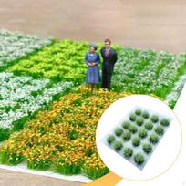 20 mini žolių kuokštų PASIDARYK pats modelinis geležinkelis Pasakų sodas Diorama Dekoracija Nailonas Ir Spalvai Atsparus šviesiai žalios spalvos