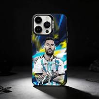F-Futbolas Lionelis Messi-10 Telefono dėklas iPhone 17,16,15,14,13,12,11 Plus,Pro Max,XS,Spalvotas sidabrinis telefono dėklas iPhone17