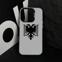 A-Albanijos Vėliavos Erelio Telefono Dėklas iPhone 17,16,15,14,13,12,11 Plus,Pro Max,XS,Spalvotas Sidabru Padengtas Vidinis Dangtelis iPhone17