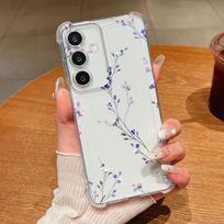 Baltos tulpės Gėlės Skaidrus telefono dėklas Samsung Galaxy A57 A37 A17 A56 A36 A55 A35 A26 A16 A25 A15 A54 A14 Minkštas silikoninis dangtelis Galaxy A26