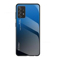 Gradientinis grūdintas stiklas dėklas, skirtas Samsung Galaxy A55 A54 A53 A52 A34 A33 A14 A15 A25 A24 A05S A50 A50S A51 A71 A32 4G 5G A05S blue