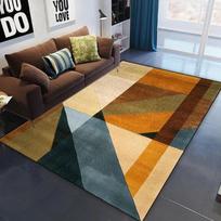 Šiaurietiško stiliaus abstraktus geometrinis kilimas Oranžinis Juodas Didelis kilimas svetainei Minkštas neslystantis skalbiamas grindų kilimėlis Namų dekoras 120cm x 160cm