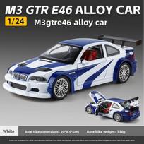 2026 Metalo lydinio 1:24 BMW M3 GTR E46 Lenktyninio Automobilio Modelis Miniatiūra Voiture Kolekcija Ornamentas Žaislinė Transporto Priemonė Berniuko Gimtadienio Dovana BMW Ornamentas balta