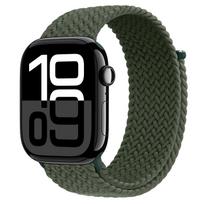 Nertas dirželis Apple watch 10 11 Juostelės 46mm 45mm ultra2 49mm 44mm 40 41mm 42mm correa bracelet iWatch series 9 8 7 3 5 4 se 6 42 44 45 49 S10-46mm&L size black