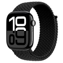 Nertas dirželis Apple watch 10 11 Juostelės 46mm 45mm ultra2 49mm 44mm 40 41mm 42mm correa bracelet iWatch series 9 8 7 3 5 4 se 6 42 44 45 49 S10-46mm&L size juoda