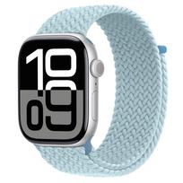 Nertas dirželis Apple watch 10 11 Juostelės 46mm 45mm ultra2 49mm 44mm 40 41mm 42mm correa bracelet iWatch series 9 8 7 3 5 4 se 6 38 40 41 S10-42 mm&L size šviesiai mėlyna spalva