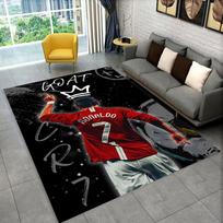 CR7 Ožys Ronaldo Futbolo Žvaigždė Kilimas Žaidimų Kambariui Miegamajam Svetainei Sofai Namų Dekoras, Vaikų Plotas Kilimas Neslystantis Grindų Kilimėlis Dovana 40x60cm gray