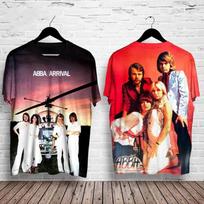 ABBA Arrival Viso paviršiaus 3D marškinėliai Muzikos mylėtojo marškinėliai Dydis S-5XL L black