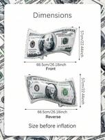 2 vnt. Pinigų banknotų balionai Didelio dydžio Dolerio padirbti daugkartiniai balionai Gimtadienio dekoravimui Dolerio banknoto vakarėlio balionas other white