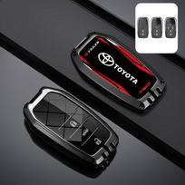 Cinko Lydinio Sportinio Stiliaus Automobilio Raktų Dėklas Pilnas Dangtelis Toyota CHR Hilux Fortuner Land Cruiser 200 Camry Corolla Crown RAV4 Highland black