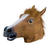 BoJack Horseman Brown Horse Latex Mask - Halloween Animal Headgear brown