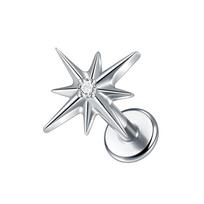 1 vnt. G23 titano Cirkonio Kristalo Ausies Kremzlės Tragus Helix Daith Auskaras Vidinis sriegis Lūpos Stud Labret Auskaras Kūno Papuošalas 16G 16G 1.2x8mm