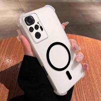 Dėklas Xiaomi Redmi Note 10 Pro 4G Mielas Oro Pagalvėlės Kampas Pastelinės Spalvos Matinis Magnetinis Korpusas Pusiau Atsparus Smūgiams Telefono Dangtelis Redmi Note 10 Pro 4G matinė balta spalva