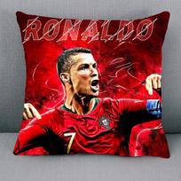 Cristiano Ronaldo kvadratinė pagalvė Portugalijos žvaigždės apsuptas Cr7 to paties stiliaus pagalvė lovos galvūgalio pagalvėlė sofos pagalvėlė dvipusė spauda Peach skin 30*30(CM)-1Pcs