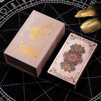 2026 Auksinio rašto Apšvietimas Waite Tarot: 80 kortelių vandeniui atsparus auksinės folijos rinkinys brown