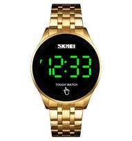 Skmei 1579 Unisex skaitmeninis laikrodis Išskirtinis plieninis dirželis Atsparus vandeniui Dideli skaitmenys Atsitiktinis riešo laikrodis black