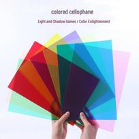 Septynių spalvų permatomi celofano lapeliai vaikų kūrybai - A4 formatas A3 Transparent 9 sheets