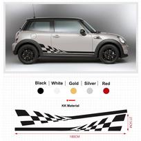 Automobilio durų šoninės kėbulo juosmens lipdukai apdailai MINI Cooper Clubman F54 F55 F60 R55 R56 R60 Countryman priedai qclyn77 White black