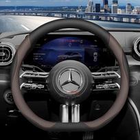 Odinis automobilio vairo užvalkalas Mercedes Benz W214 C200 V klasės GLE E klasės GLA 200 GLC CLA A200 Interjero aksesuarai 2025 mo00 black
